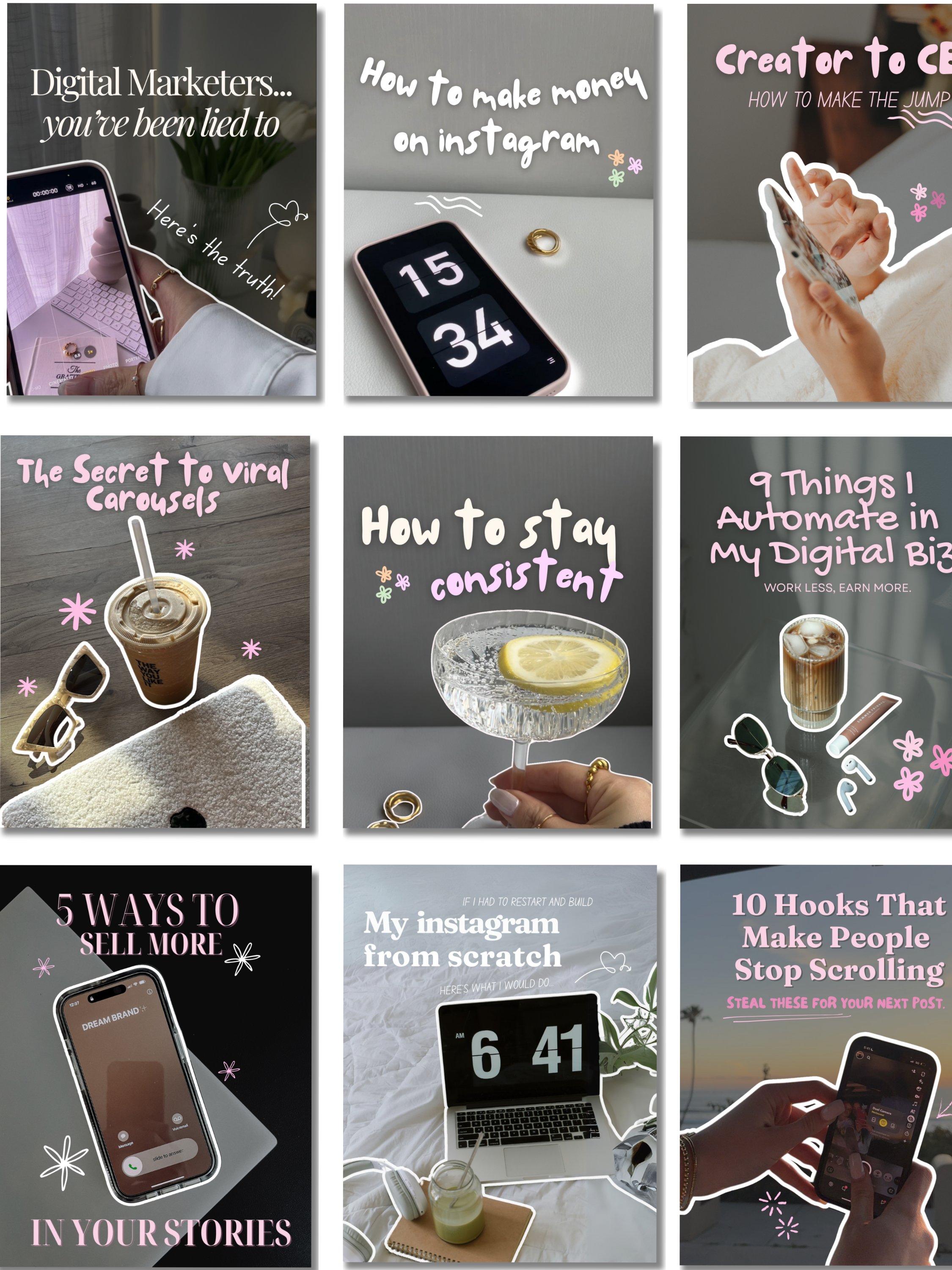 Aesthetic Carousel Templates