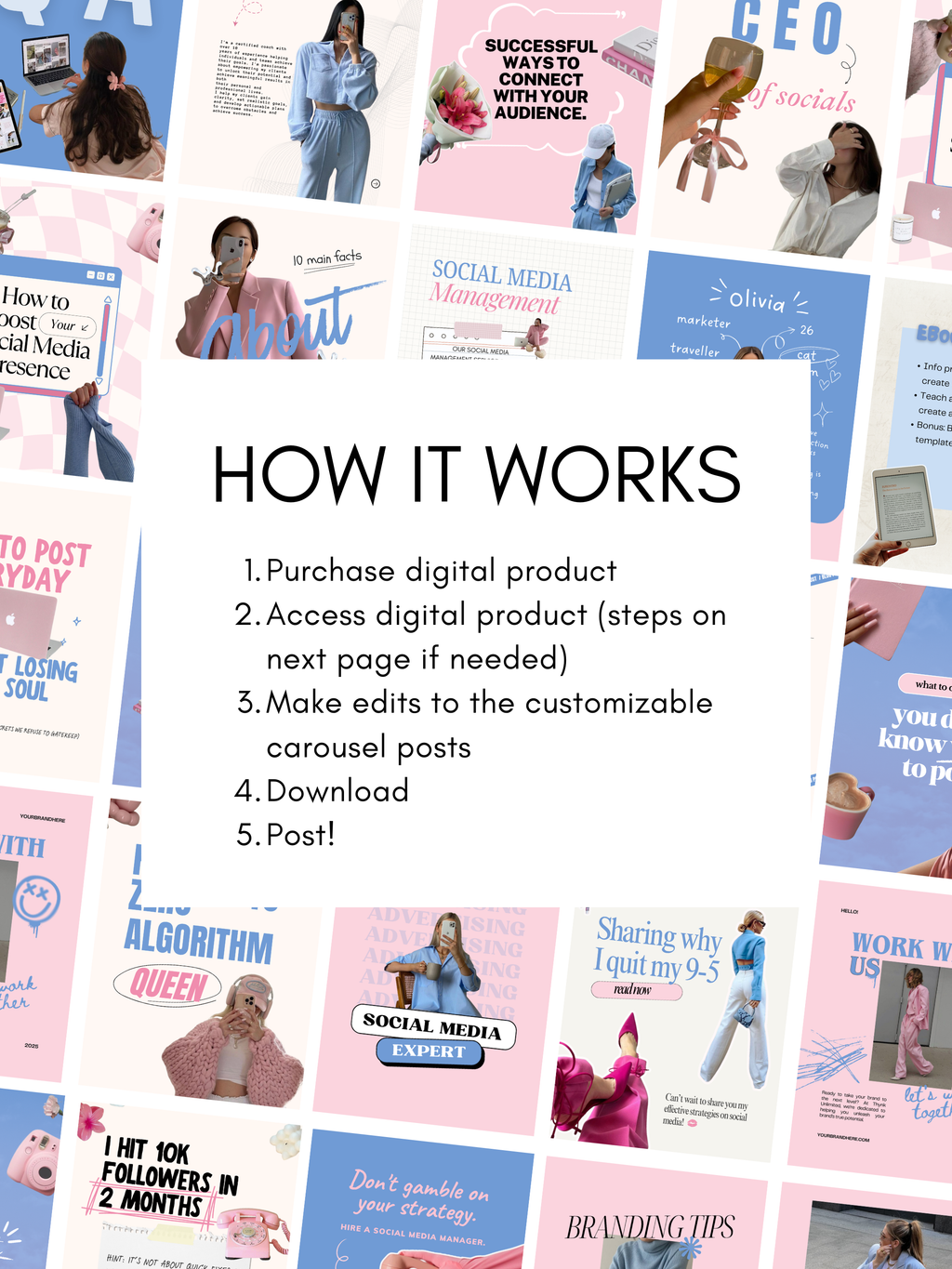 Pastel Aesthetic Instagram Carousel Templates