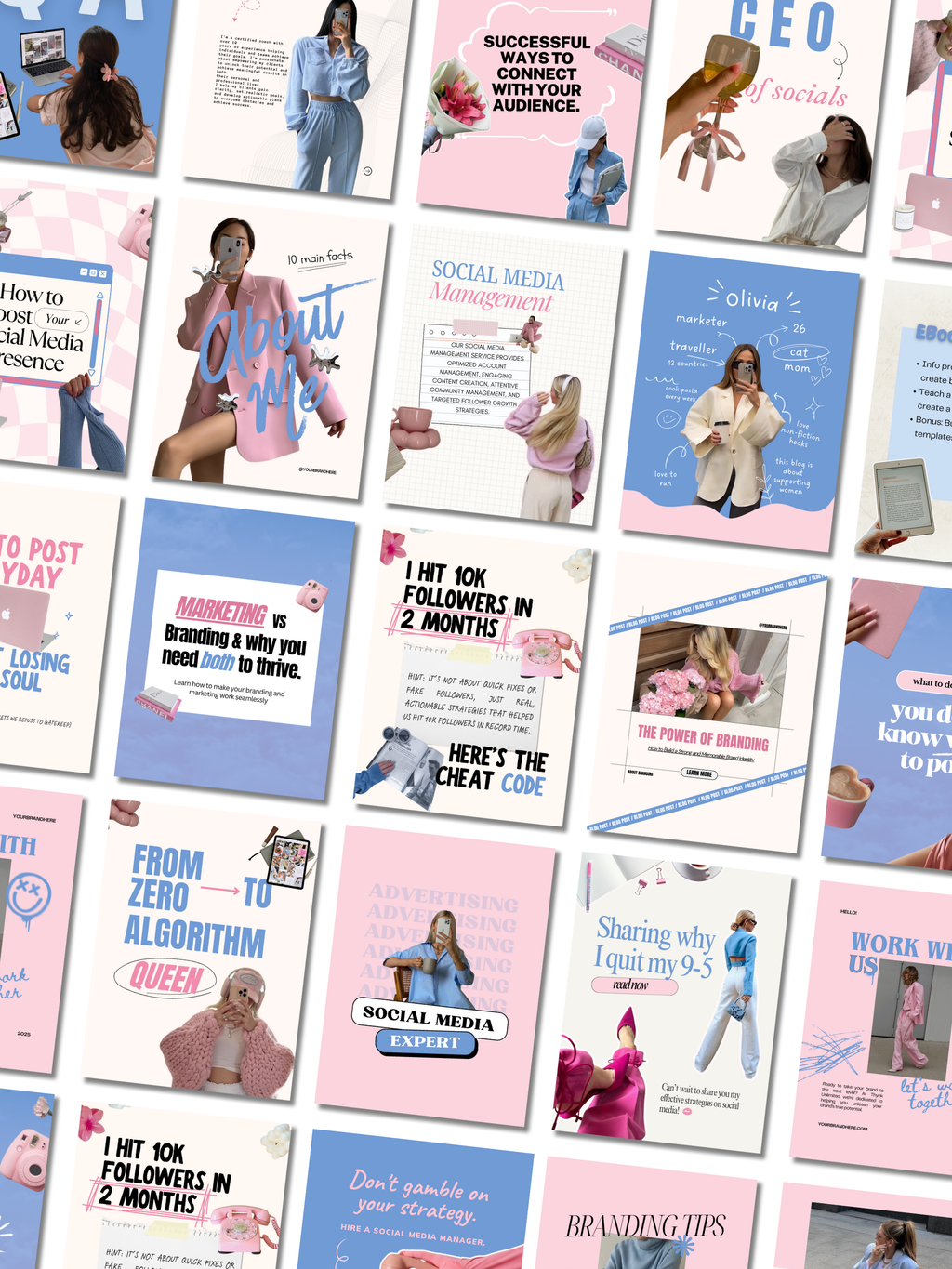 Pastel Aesthetic Instagram Carousel Templates