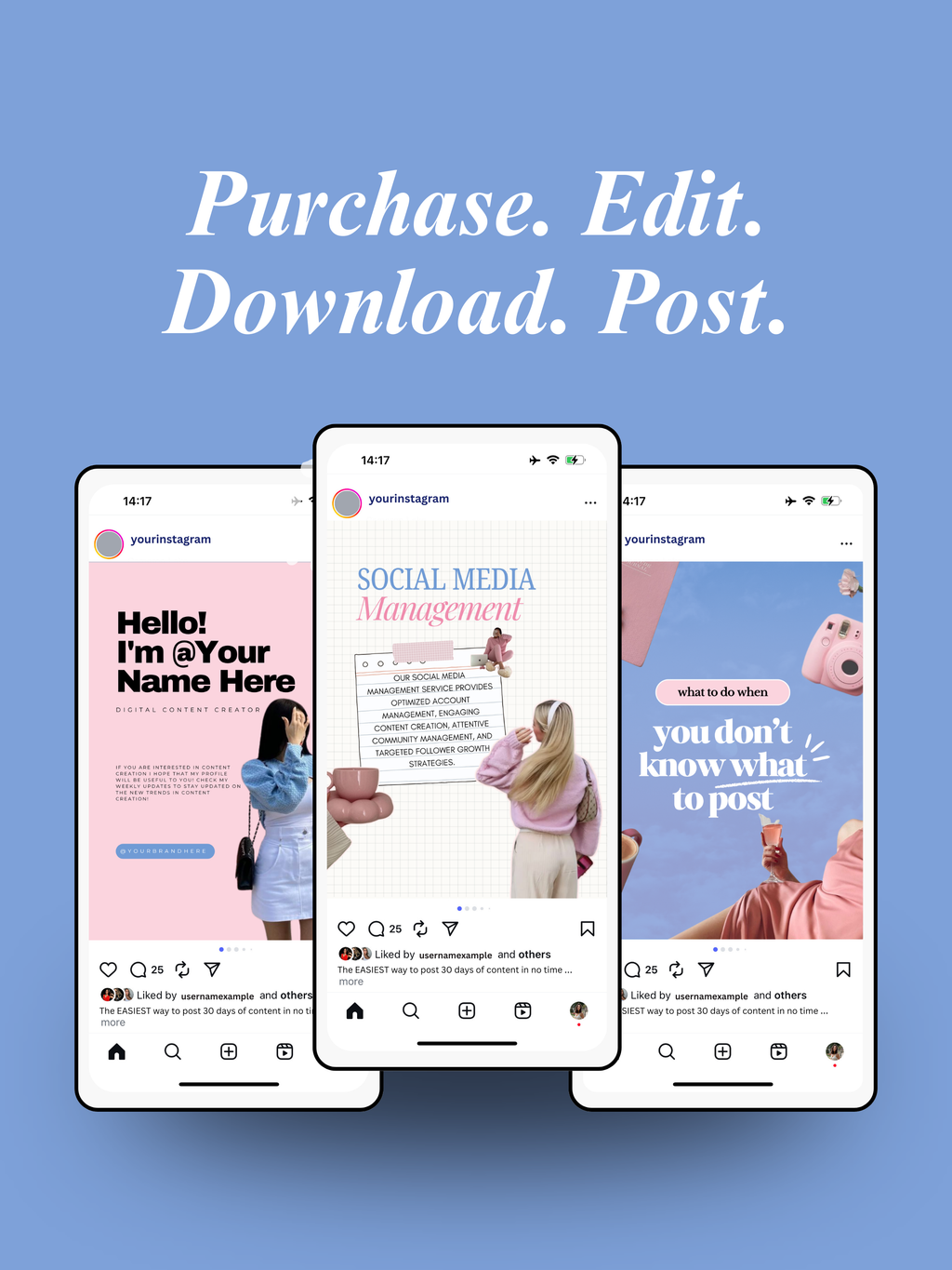 Pastel Aesthetic Instagram Carousel Templates